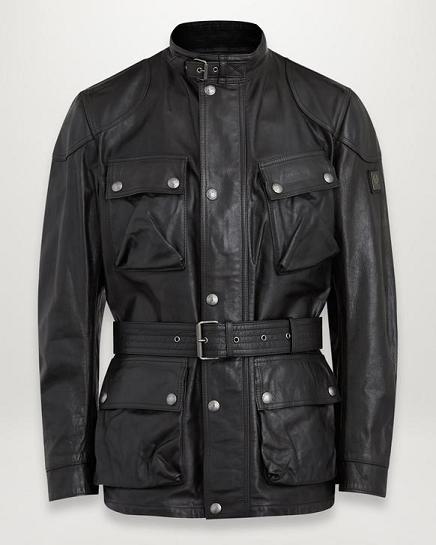 Veste Cuir Belstaff Homme Trialmaster Noir France QA4251367